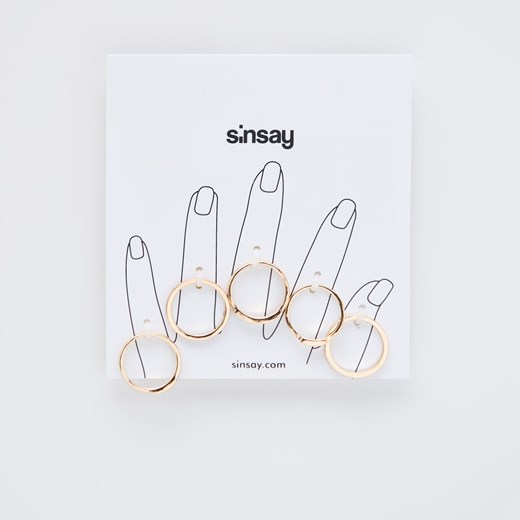 Sinsay - Zestaw pierścionków - Wielobarwny Sinsay Jeden rozmiar wyprzedaż Sinsay
