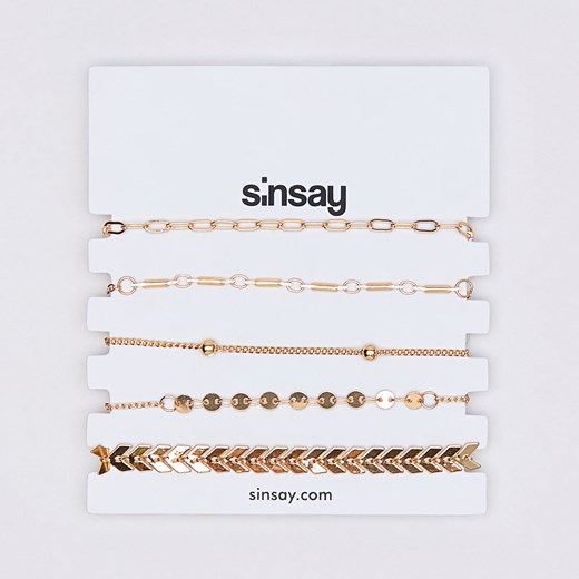 Sinsay - Bransoleta - Złoty Sinsay Jeden rozmiar wyprzedaż Sinsay