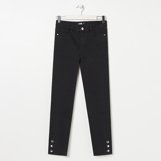 Sinsay - Jeansy skinny mid waist - Czarny Sinsay 40 Sinsay wyprzedaż