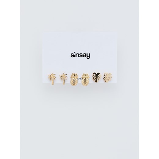 Sinsay - Zestaw kolczyków - Wielobarwny Sinsay Jeden rozmiar okazyjna cena Sinsay