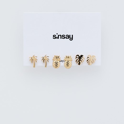 Sinsay - Zestaw kolczyków - Wielobarwny Sinsay Jeden rozmiar promocyjna cena Sinsay