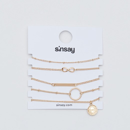 Sinsay - Bransoleta - Złoty Sinsay Jeden rozmiar promocyjna cena Sinsay