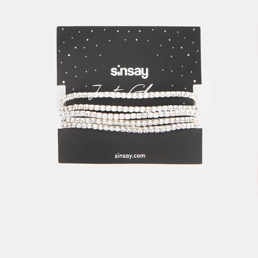 Sinsay - Bransoletka 5 pack - Srebrny Sinsay Jeden rozmiar okazyjna cena Sinsay