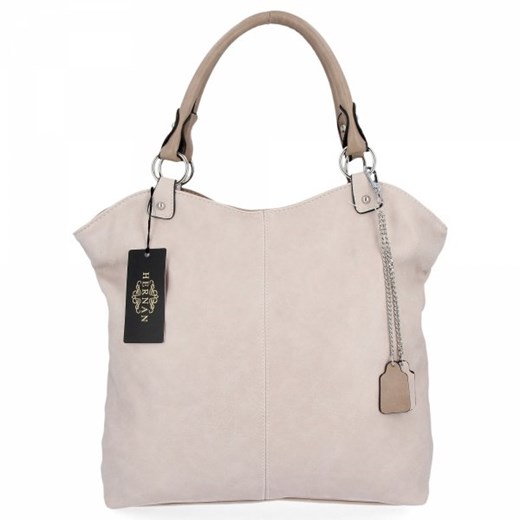 Uniwersalne Torebki Damskie Shopper Bag firmy Hernan Beżowa (kolory) Hernan okazja PaniTorbalska