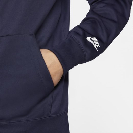 Męska bluza z kapturem i zamkiem na całej długości Nike Sportswear - Niebieski Nike XL Nike poland