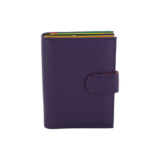 Pojemny kolorowy portfel damski skórzany - Fioletowy ze sklepu Barberinis w kategorii Portfele damskie - zdjęcie 130119155