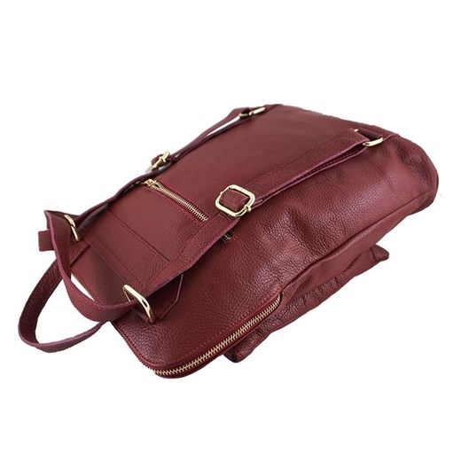 Modny plecak skórzany - Barberini's - Szary Barberini`s uniwersalny Barberinis