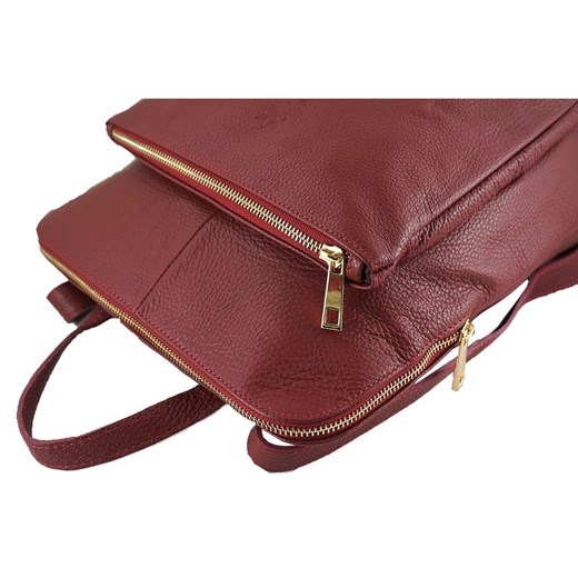 Modny plecak skórzany - Barberini's - Szary Barberini`s uniwersalny Barberinis