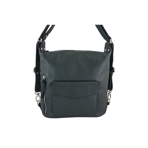 Torebka - plecak skórzany Barberini's - Zielona ciemna ze sklepu Barberinis w kategorii Plecaki - zdjęcie 130119996