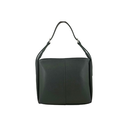 Klasyczna torebka skórzana na ramię - Zielona ciemna ze sklepu Barberinis w kategorii Torby Shopper bag - zdjęcie 130121119