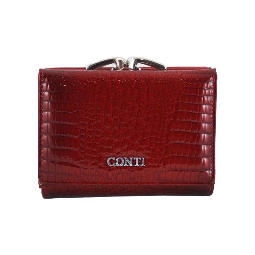 Mały portfel damski lakierowany - CROCO - Czerwony ze sklepu Barberinis w kategorii Portfele damskie - zdjęcie 130122347