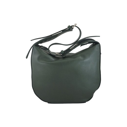 Modne torebki na ramię ze skóry naturalnej - Zielona ciemna Barberini`s uniwersalny Barberinis