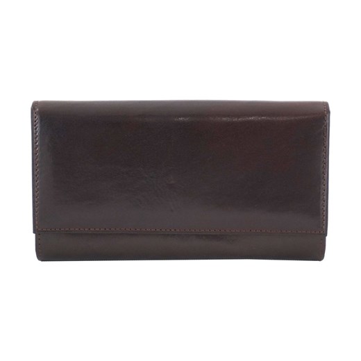 Damskie portfele skórzane - Barberini's - Brązowy ciemny ze sklepu Barberinis w kategorii Portfele damskie - zdjęcie 130125255
