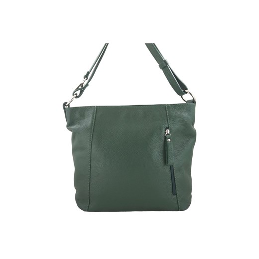 Pojemny skórzany worek na ramię - Zielony ciemny ze sklepu Barberinis w kategorii Torby Shopper bag - zdjęcie 130125639