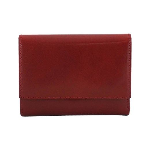 Skórzany portfel damski - Czerwony Barberini`s uniwersalny Barberinis