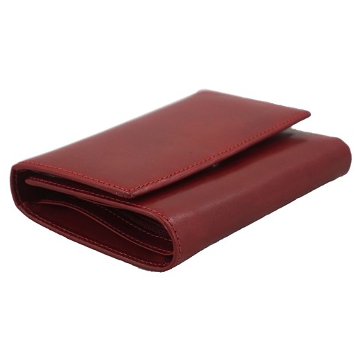 Skórzany portfel damski - Czerwony Barberini`s uniwersalny Barberinis