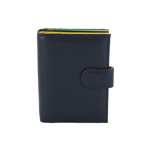 Pojemny kolorowy portfel damski skórzany - Granatowy ze sklepu Barberinis w kategorii Portfele damskie - zdjęcie 130127627