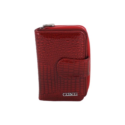 Ekskluzywne portfele damskie lakierowane - Czerwone Conti uniwersalny Barberinis