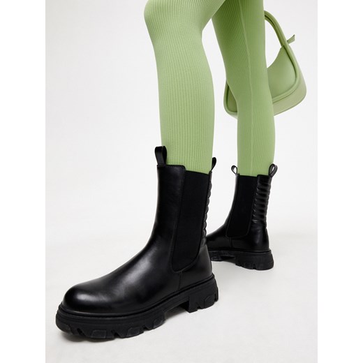 Cropp - Botki za kostkę - Czarny Cropp 40 Cropp