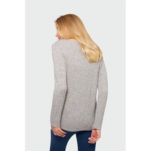 Sweter dopasowany klasyczny beżowy Greenpoint 42 promocyjna cena Happy Face