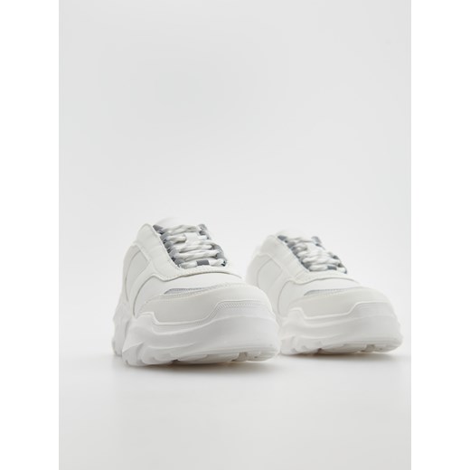 Reserved - Sneakersy z łączonych materiałów - Biały Reserved 38 Reserved