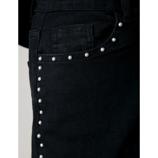 Jeansowa spódnica z bawełny z ćwiekami Molton 36 Molton