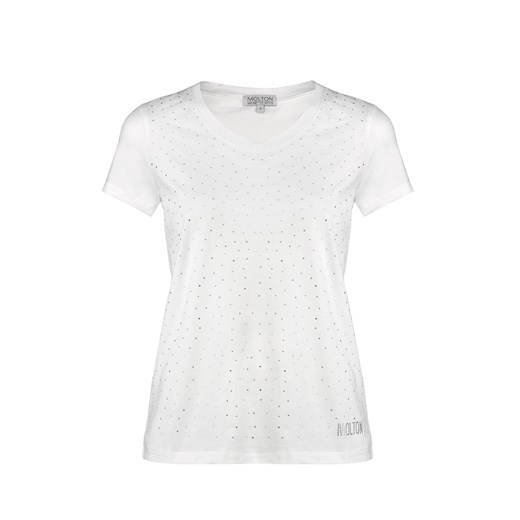 Biały t-shirt z dżetami Molton S Molton