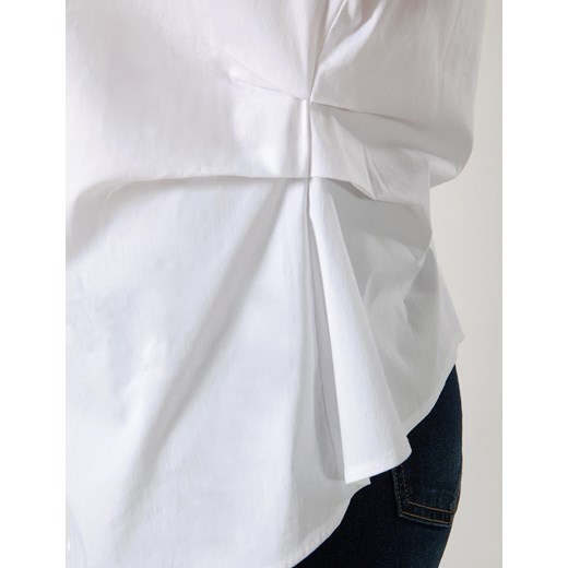 Biała bluzka koszulowa z drapowaniem Molton 40 Molton