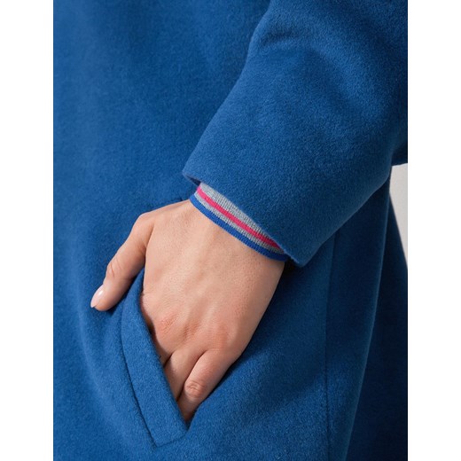 Niebieski oversizowy płaszcz Molton XL Molton