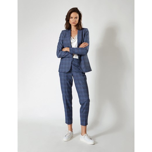Spodnie w niebieską kratę ze sklepu Molton w kategorii Spodnie damskie - zdjęcie 130217048