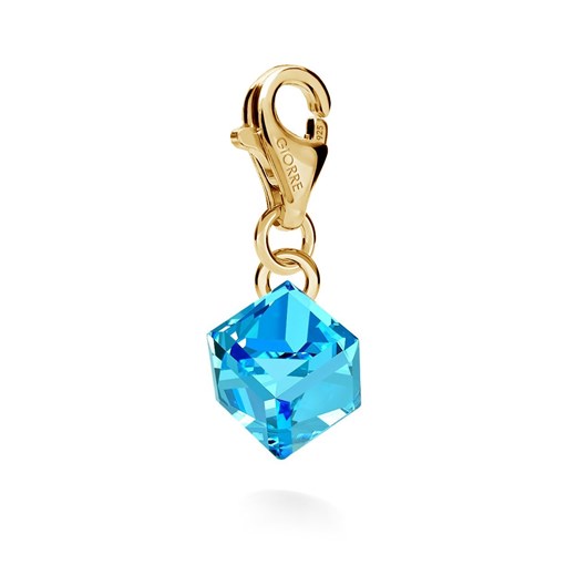 Srebrny charms kamień swarovski 925 : Kryształy - kolor - Aquamarine, Srebro - Giorre GIORRE