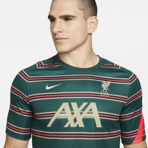 Męska przedmeczowa koszulka piłkarska z krótkim rękawem Liverpool FC - Zieleń Nike S okazja Nike poland