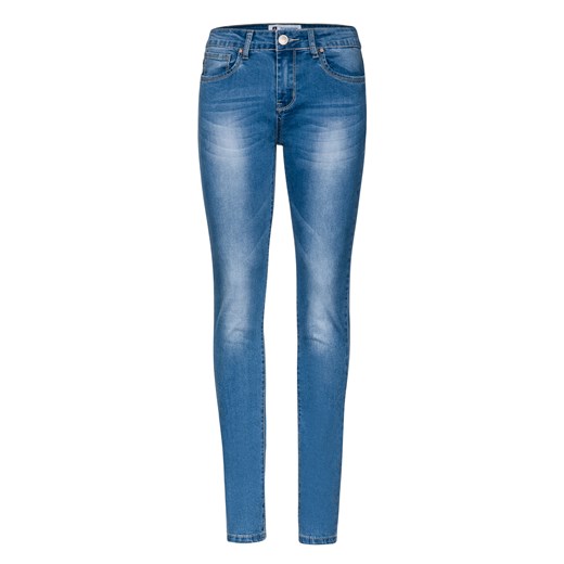 Klasyczne jeansy z prostą nogawką i wyższym stanem denimbox-pl niebieski bawełniane