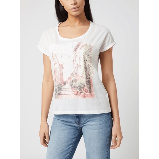 T-shirt z napisem model ‘Karina’ Cream L Peek&Cloppenburg 