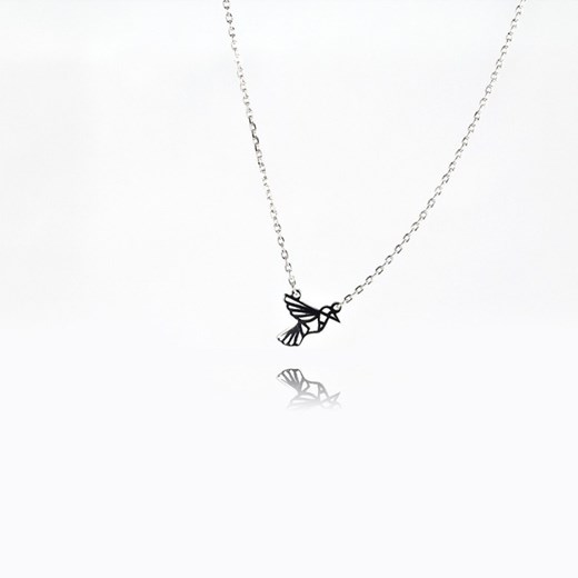 Srebrny naszyjnik ptak koliber origami Caruzo Love Story Jewelllery ECLA