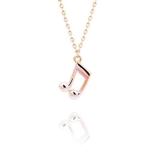 Naszyjnik srebrny pozłacany z nutką nutka  925 Love Story Jewelllery ECLA