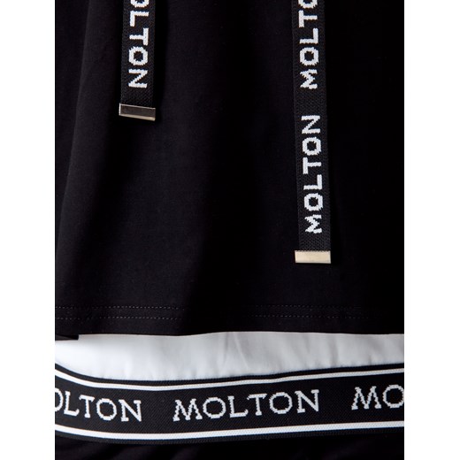 Czarna bluza z kapturem Molton XL Molton