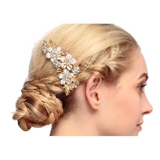 Srebrny złoty Grzebyk ślub kryształowy ozdoba do włosów kwiaty Jewelry & Watches Edibazzar promocyjna cena