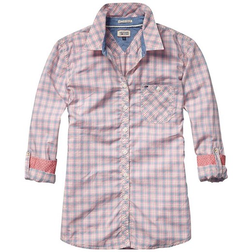 Koszula Tommy Hilfiger Denim Kata kratka różowa freshstyle rozowy bawełniane