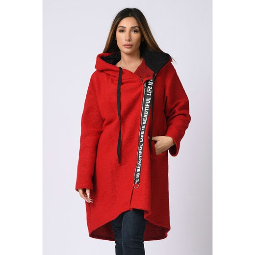 Płaszcz w kolorze czerwonym Plus Size Company 48/50 promocja Limango Polska