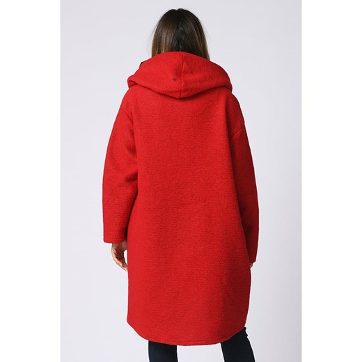 Płaszcz w kolorze czerwonym Plus Size Company 48/50 okazja Limango Polska