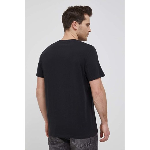 Wrangler t-shirt bawełniany kolor czarny z nadrukiem Wrangler M ANSWEAR.com