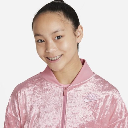 Krótka kurtka dla dużych dzieci (dziewcząt) Nike Air - Różowy Nike XS Nike poland