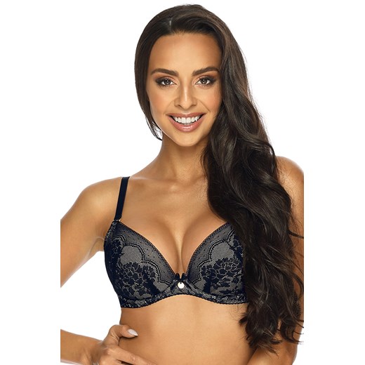Biustonosz Push-up Model 3201/11 Medison Navy/Beige (65C) Mat 65C ajstyle.pl