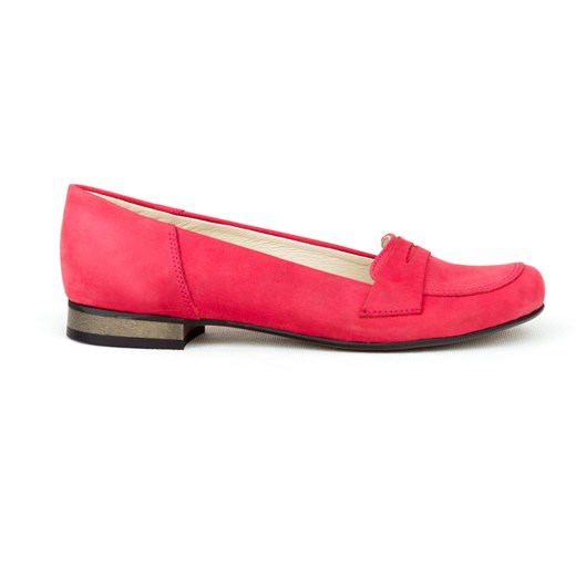 balerinki lordsy - skóra naturalna - model 025 - kolor czerwony Zapato 40 zapato.com.pl