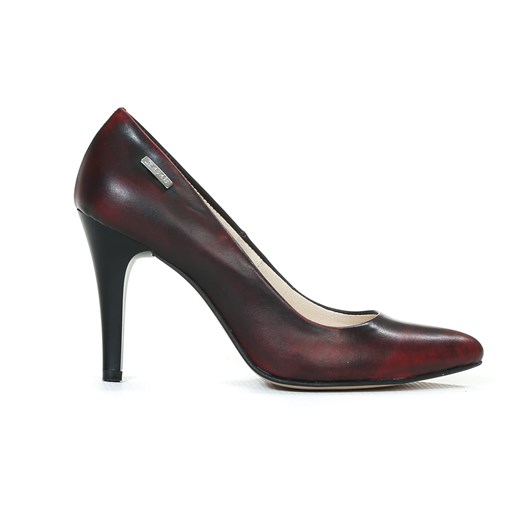 szpilki - skóra naturalna - model 035 - kolor czarno-czerwony Zapato 36 zapato.com.pl