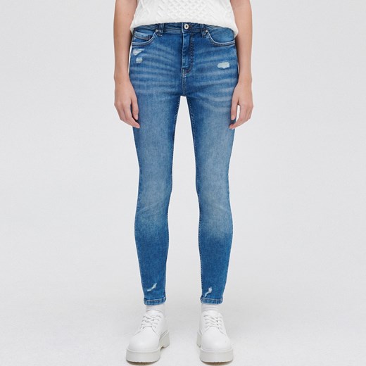 Cropp - Niebieskie jeansy skinny - Niebieski Cropp 32 Cropp
