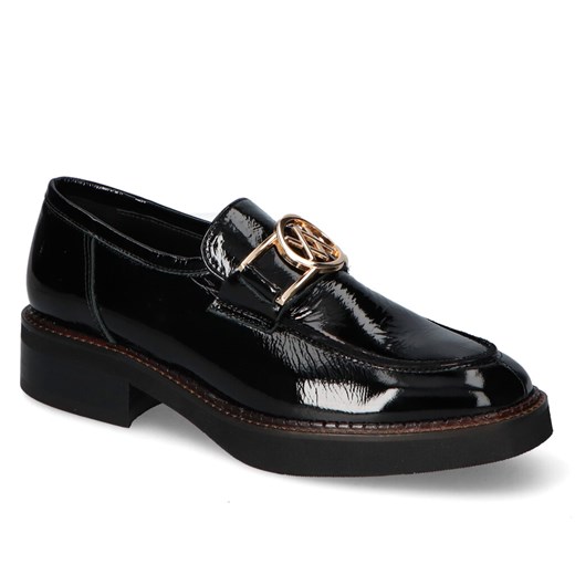 Półbuty Karino 3940/090-P Czarne Naplak ze sklepu Arturo-obuwie w kategorii Mokasyny damskie - zdjęcie 130738098
