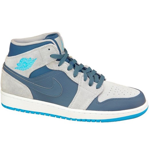 Nike, Buty męskie, Jordan 1 Mid, rozmiar 45 - Wyprzedaż - ubrania i buty nawet do -50% taniej! smyk-com niebieski męskie