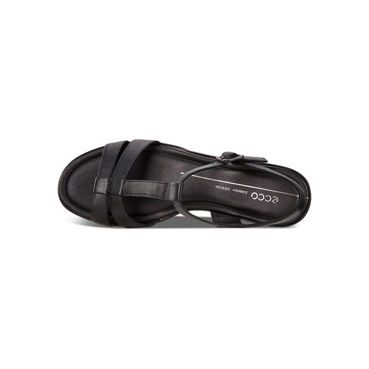 Skórzane sandały "Shape 35" w kolorze czarnym na koturnie Ecco 40 wyprzedaż Limango Polska